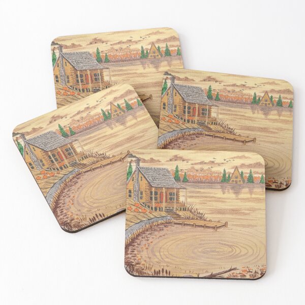 Item preview, Cabin at the Lake in the Fall Season  designed and sold by Matt Starr Fine Art .