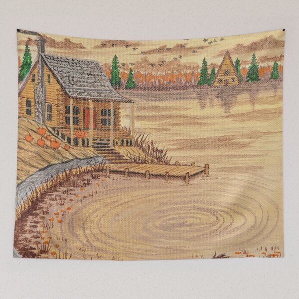 Item preview, Cabin at the Lake in the Fall Season  designed and sold by Matt Starr Fine Art .