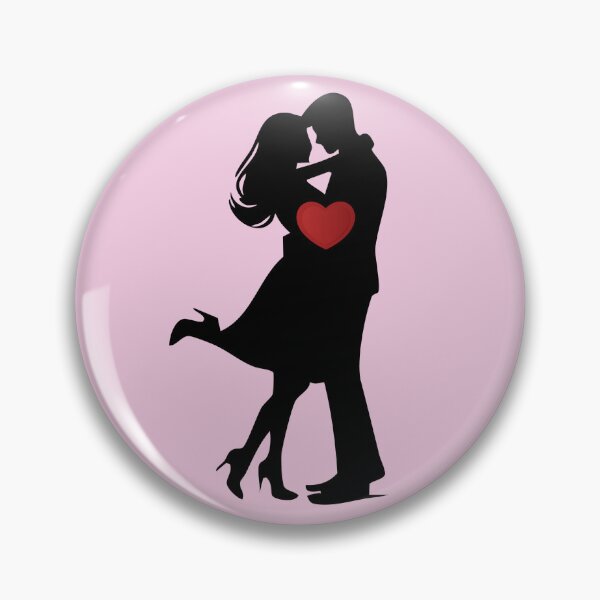 Item preview, Romantic Couple Silhouette With Heart designed and sold by jyotsanafinds.