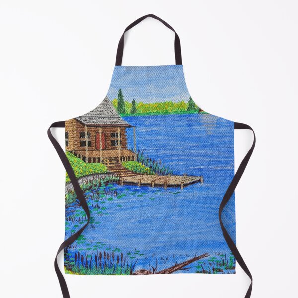 Item preview, Cabin at the Lake in the Spring Season designed and sold by Matt Starr Fine Art .