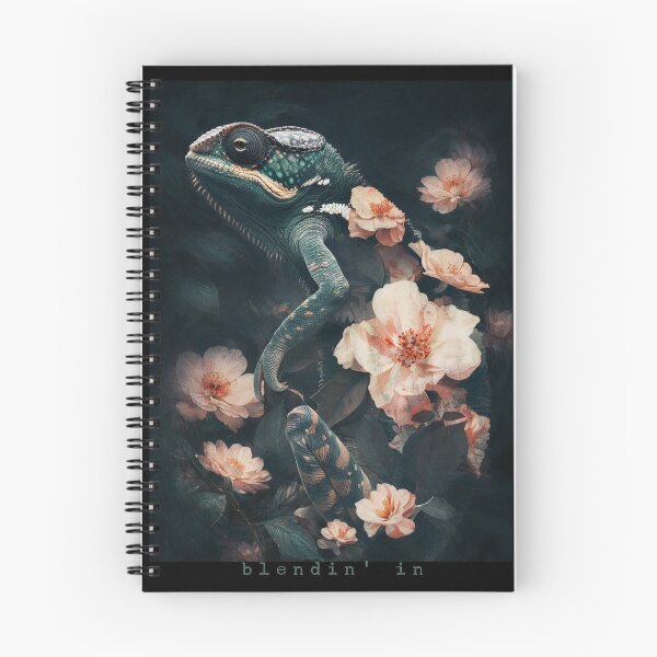 Item preview, Blendin' In – Painterly Chamaeleon with Botanical Elements designed and sold by Neurodelic.