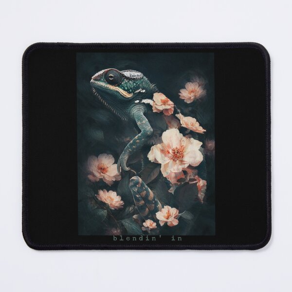Item preview, Blendin' In – Painterly Chamaeleon with Botanical Elements designed and sold by Neurodelic.