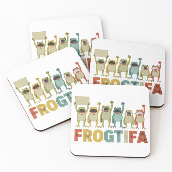 Item preview, Frogtifa Funny Frog Protest - Retro Absurdist Satire designed and sold by JossDesign15.