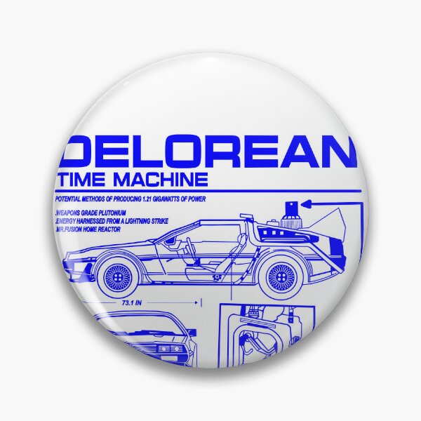 Item preview, Vintage Classic Car Delorean Project Blue designed and sold by PrintCarClub.