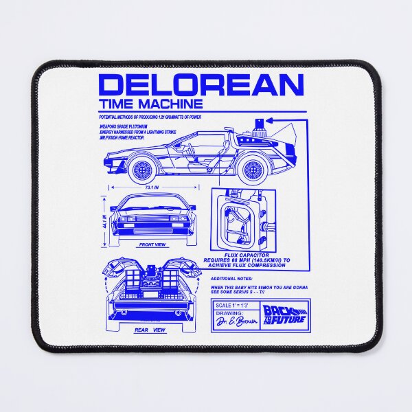 Item preview, Vintage Classic Car Delorean Project Blue designed and sold by PrintCarClub.