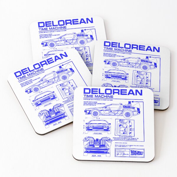 Item preview, Vintage Classic Car Delorean Project Blue designed and sold by PrintCarClub.
