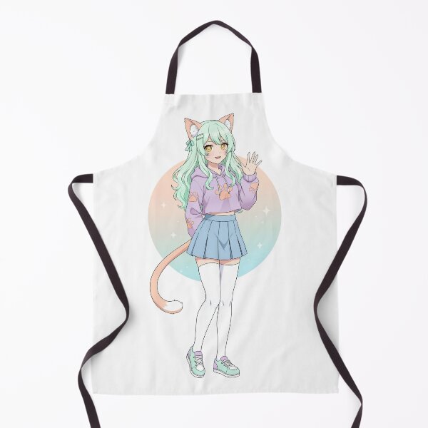 Item preview, Stylish Pastel Anime Cat Girl - Kawaii Neko Sparkle Pose Colour #2 designed and sold by KMChronicles.