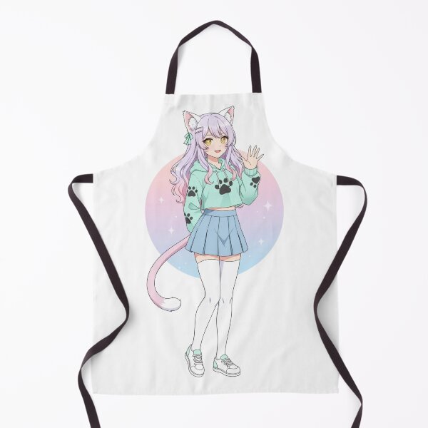 Item preview, Stylish Pastel Anime Cat Girl - Kawaii Neko Sparkle Pose Colour #1 designed and sold by KMChronicles.