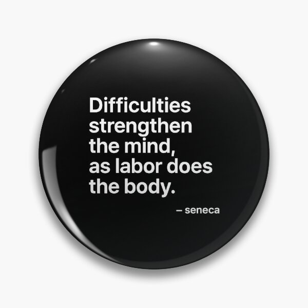 Item preview, Strengthen the Mind – Seneca Stoic Quote (White Font) designed and sold by TshirtsLabs.