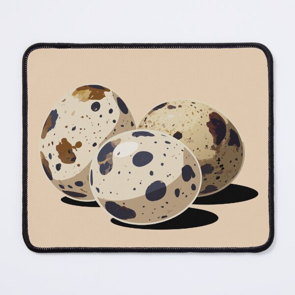 Item preview, Minimal Quail Eggs Illustration – Modern Food Art on Black Background designed and sold by Royalsticker.
