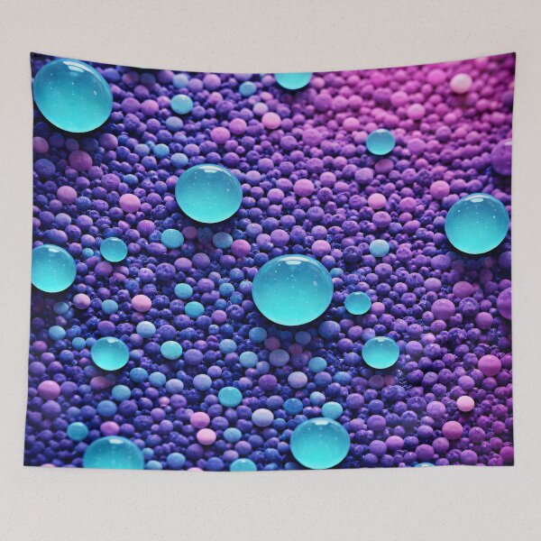 Item preview, Neon Bubble Beads Purple Blue designed and sold by Kaleidoscope Print.