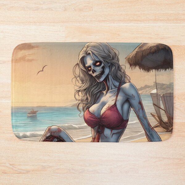 Item preview, Zombie woman in a bikini on a summer beach designed and sold by Mauswohn.