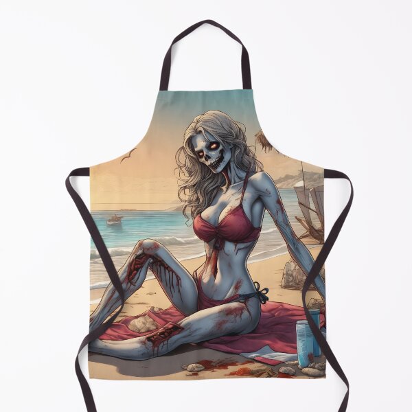 Item preview, Zombie woman in a bikini on a summer beach designed and sold by Mauswohn.
