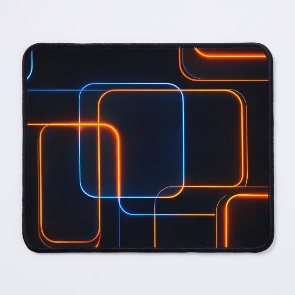 Item preview, Neon Blue Orange Rounded Squares designed and sold by Kaleidoscope Print.