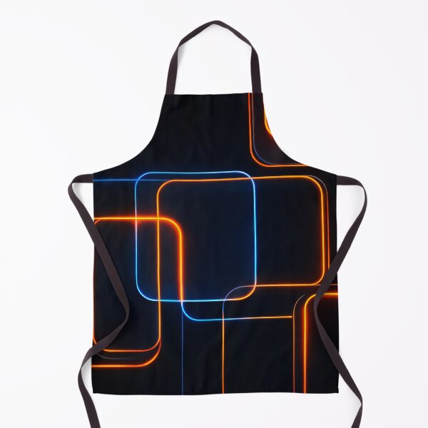 Item preview, Neon Blue Orange Rounded Squares designed and sold by Kaleidoscope Print.
