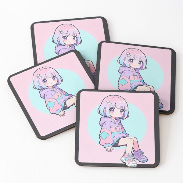 Item preview, Adorable Pastel Kawaii Anime - Trendy Oversized Eyes Pose designed and sold by KMChronicles.