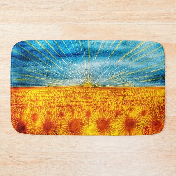 Item preview, In the sunflower field at sunrise  designed and sold by Matt Starr Fine Art .