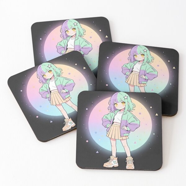 Item preview, Pastel Kawaii Anime Girl - Stylish Street Fashion Pose #2 designed and sold by KMChronicles.