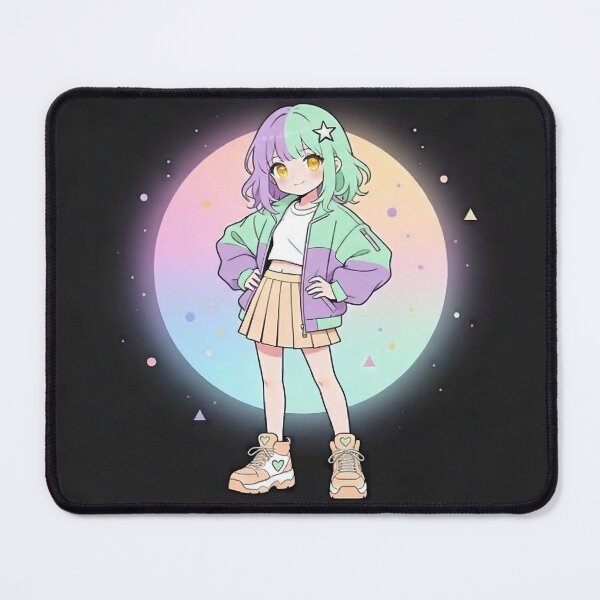 Item preview, Pastel Kawaii Anime Girl - Stylish Street Fashion Pose #2 designed and sold by KMChronicles.