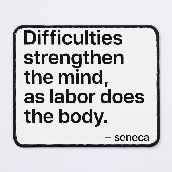 Item preview, Strengthen the Mind – Seneca Stoic Quote (Black Font) designed and sold by TshirtsLabs.