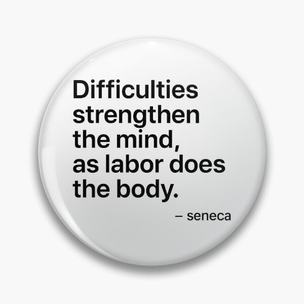 Item preview, Strengthen the Mind – Seneca Stoic Quote (Black Font) designed and sold by TshirtsLabs.