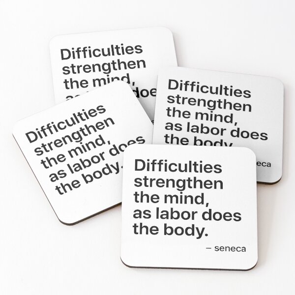 Item preview, Strengthen the Mind – Seneca Stoic Quote (Black Font) designed and sold by TshirtsLabs.