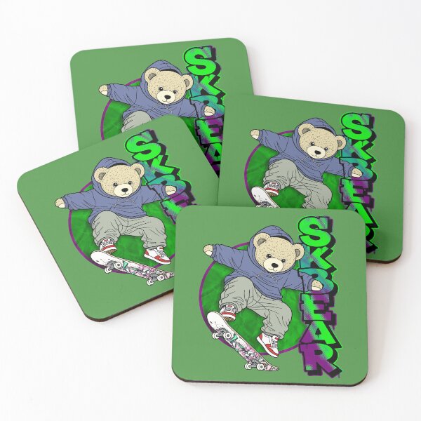 Item preview, Teddy bear on a skateboard designed and sold by krabbaraban.