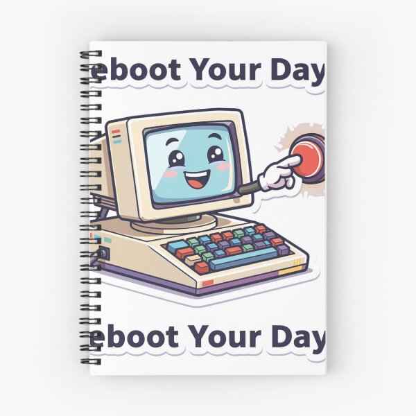 Item preview, Reboot Your Day – Funny Retro Computer| Y2K Tech Humor designed and sold by  Bold Border Studio..