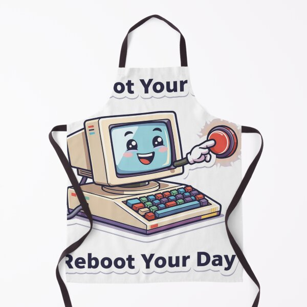 Item preview, Reboot Your Day – Funny Retro Computer| Y2K Tech Humor designed and sold by Bold Border Studio..
