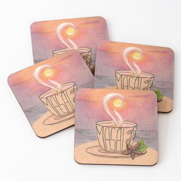 Item preview, Morning Masala — Cozy Tea Cup at Sunset designed and sold by BlackLineLab.