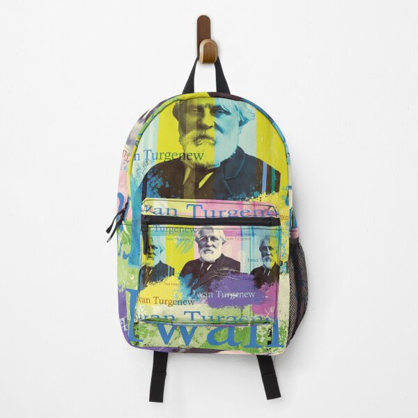 Item preview, Ivan Turgenev portrait collage in bright colors designed and sold by Mauswohn.