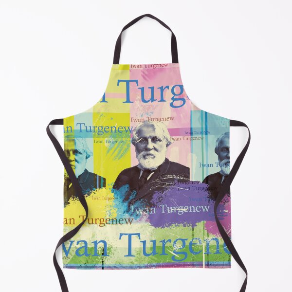 Item preview, Ivan Turgenev portrait collage in bright colors designed and sold by Mauswohn.