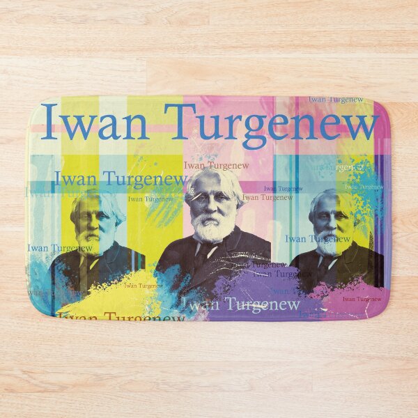 Item preview, Ivan Turgenev portrait collage in bright colors designed and sold by Mauswohn.