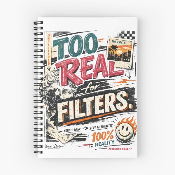 Item preview, Too Real For Filters Streetwear Aesthetic - Authentic Raw Reality Neo Classical Statue Typography Design for Stoics and Minimalists - Unfiltered Vibes Urban Graphic Art by Vivaan Studio designed and sold by Vivaan Studio.