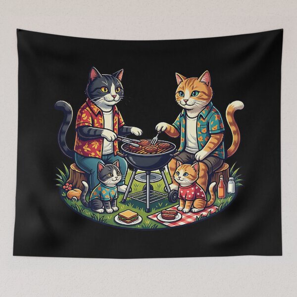 Aperçu de l'œuvre Barbecue pour chats créée et vendue par ReneMM.
