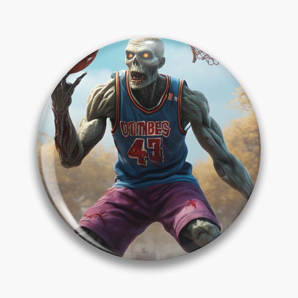 Item preview, Cool zombie basketball player on the court designed and sold by Mauswohn.