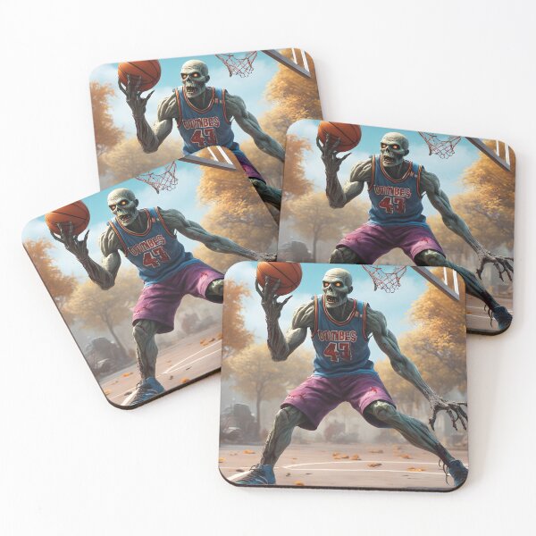 Item preview, Cool zombie basketball player on the court designed and sold by Mauswohn.