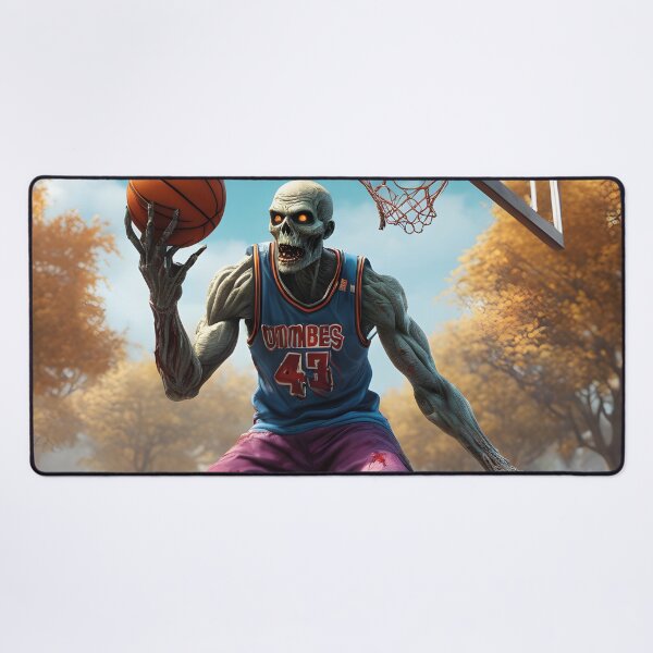 Item preview, Cool zombie basketball player on the court designed and sold by Mauswohn.