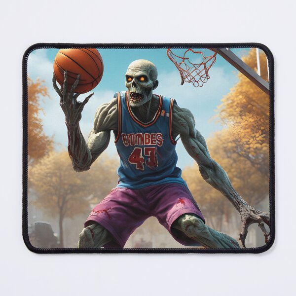Item preview, Cool zombie basketball player on the court designed and sold by Mauswohn.