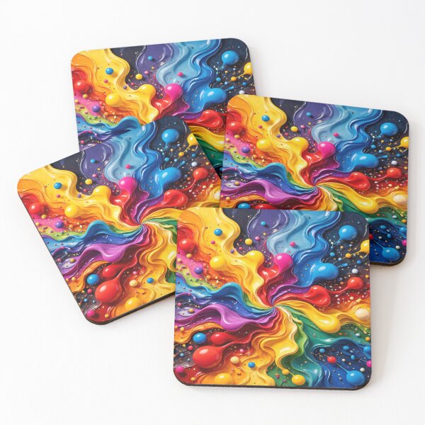 Item preview, Rainbow Liquid Swirl Abstract Splash designed and sold by Kaleidoscope Print.