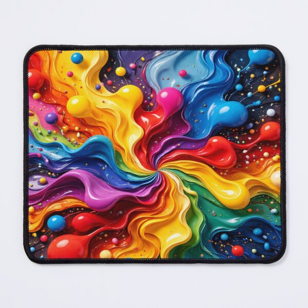 Item preview, Rainbow Liquid Swirl Abstract Splash designed and sold by Kaleidoscope Print.