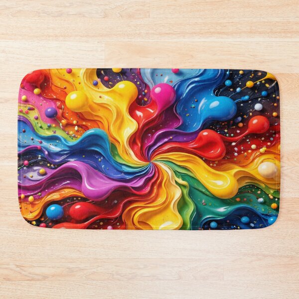 Item preview, Rainbow Liquid Swirl Abstract Splash designed and sold by Kaleidoscope Print.