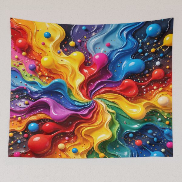 Item preview, Rainbow Liquid Swirl Abstract Splash designed and sold by Kaleidoscope Print.