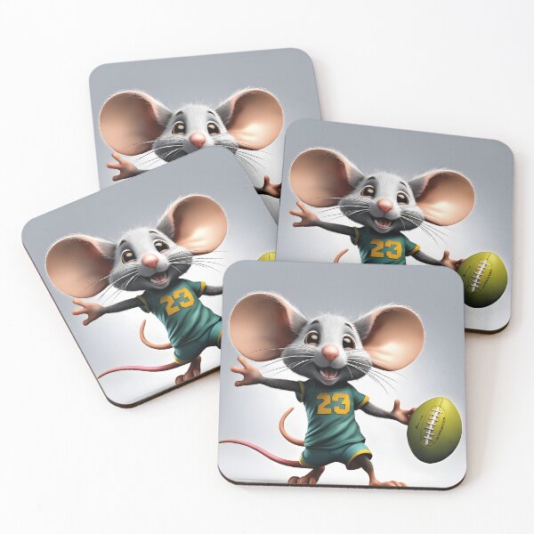 Item preview, Cute mouse as a football player with a ball designed and sold by Mauswohn.