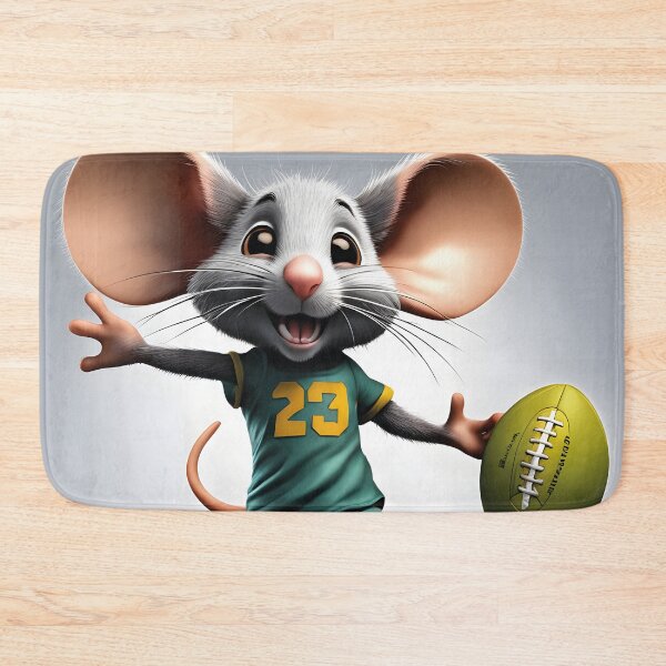 Item preview, Cute mouse as a football player with a ball designed and sold by Mauswohn.