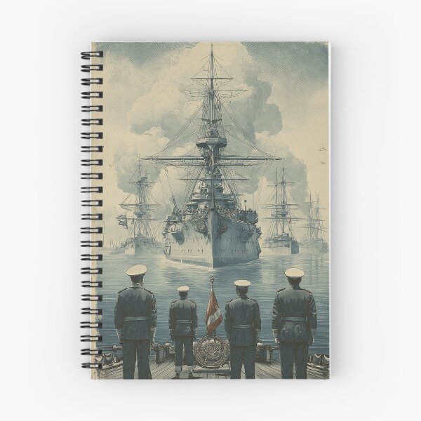 Item preview, Waves of Courage Retro Naval Poster designed and sold by Skyframe Aviation.