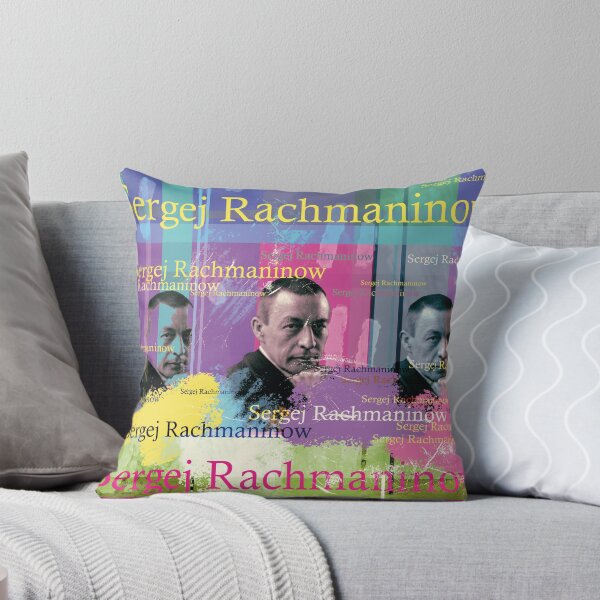 Item preview, Rachmaninoff portrait collage in bright colors designed and sold by Mauswohn.