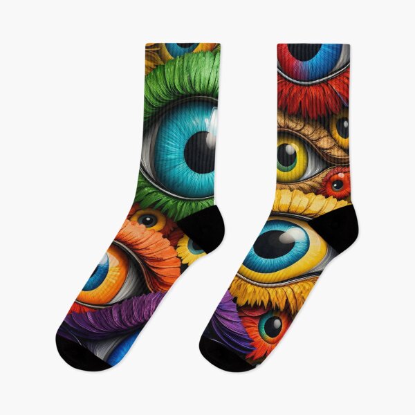 Item preview, Colorful Surreal Eyes Pattern designed and sold by Kaleidoscope Print.
