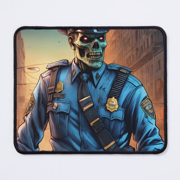 Item preview, Zombie police officer in uniform, urban horror designed and sold by Mauswohn.