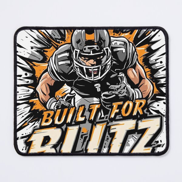 Item preview, Built for Blitz – Football Defense & Speed Graphic Tee designed and sold by RMTrendy.